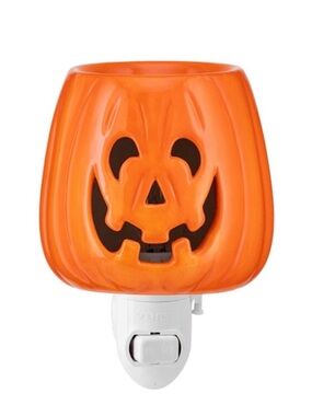 Scentsy Mini Ceramic Orange Pumpkin Jack-O'-Lantern Wall Warmer- NIB